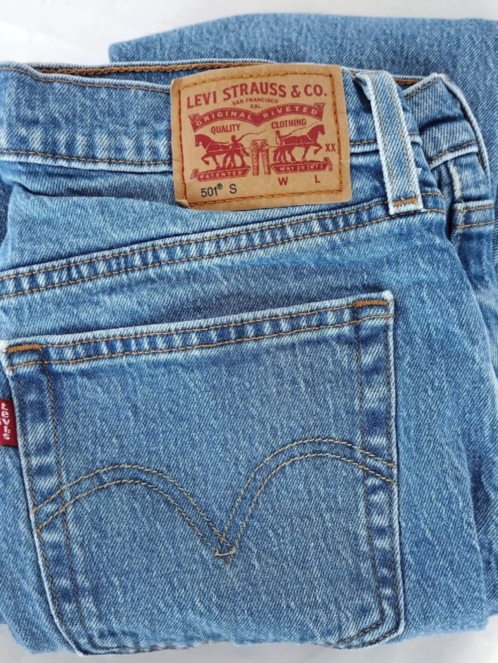 Levi 501 S XX Light Wash Jeans 29 Waist x 28 Inseam